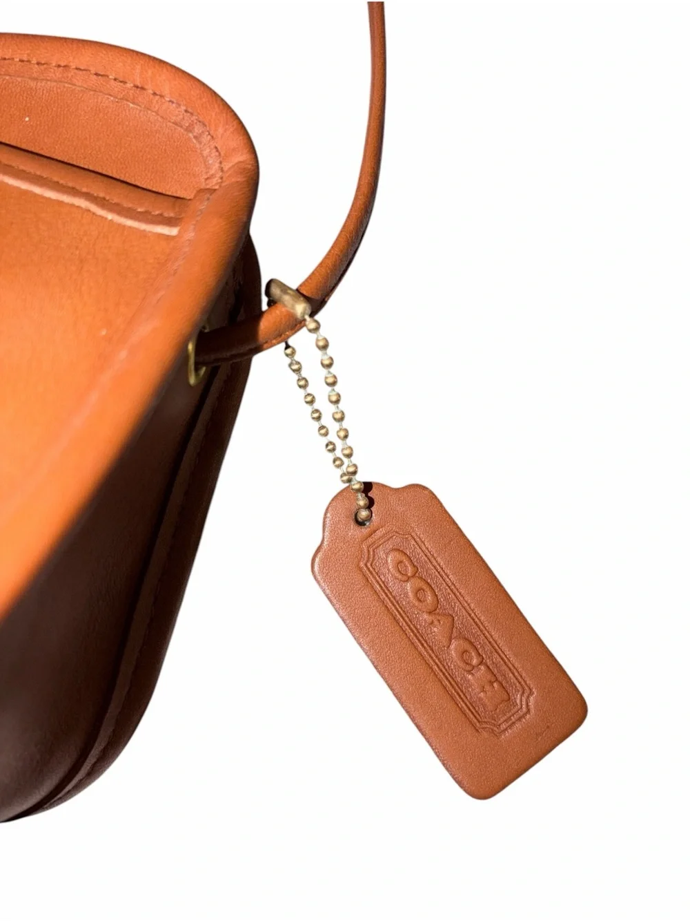 EUC Vintage Coach Hadley Zip Crossbody Bag Glove-Tanned Cowhide Leather Tan Mini